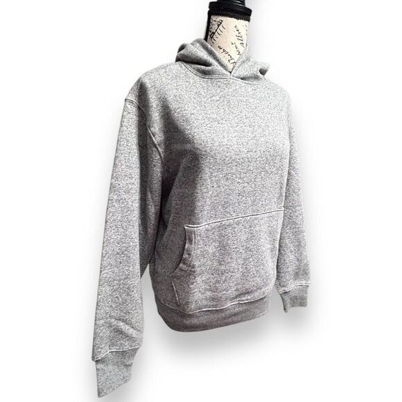 Old Navy XS Gray Fleece Hoodie Sweatshirt NWT Pullover Cotton Blend Cozy Warm - Picture 2 of 9